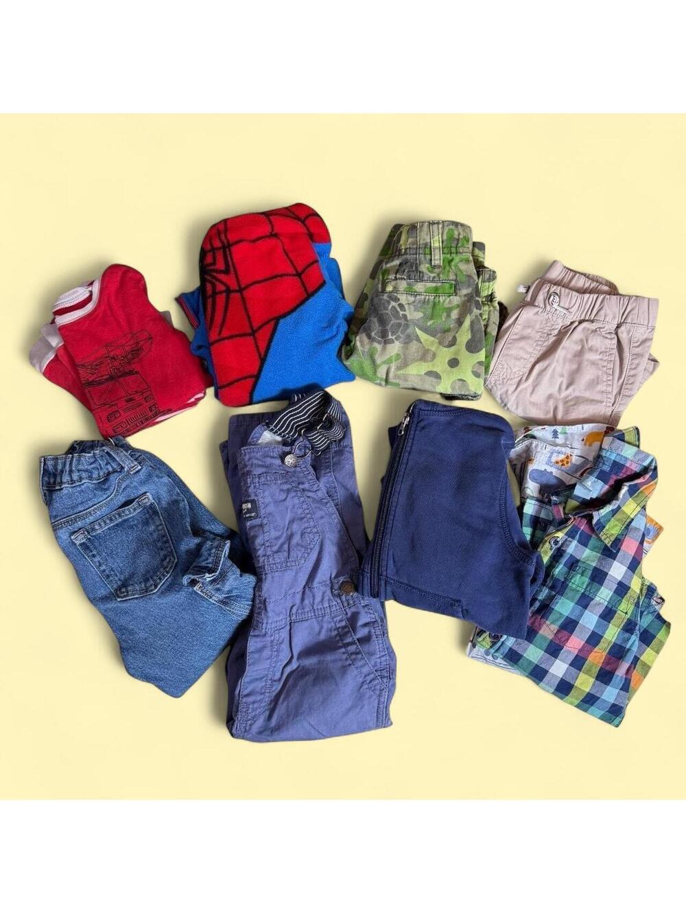 Toddler Boys Clothing Lot 4T OshKosh Overalls Jeans Shorts Shirts Pajamas